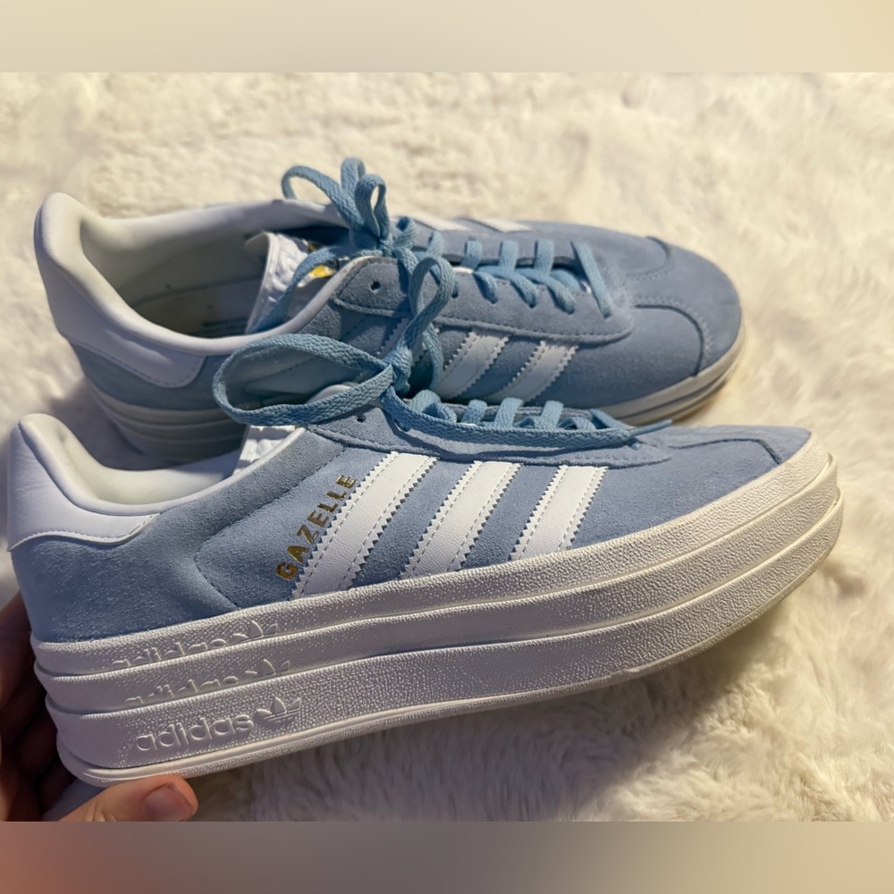 Woman’s Adidas Gazelle Platform Shoes
